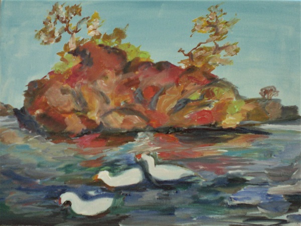 The Island on Verulamium Lake
